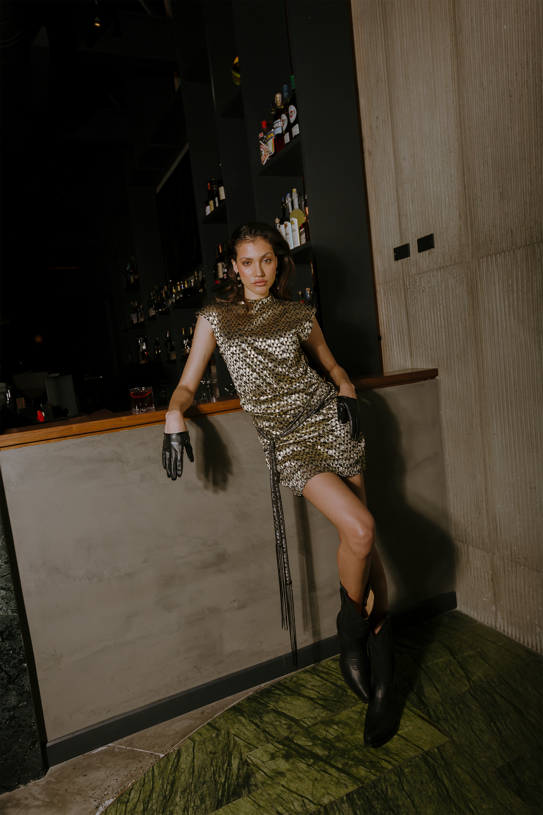 Paloma Dress Lurex Gold Paloma Dress Lurex Gold